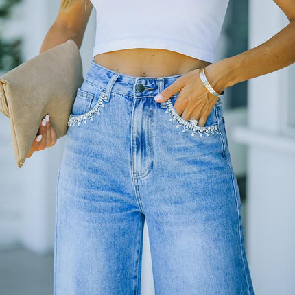 Wide Leg Jeans for Women High Waisted Baggy Jeans Boyfriends Denim Pants