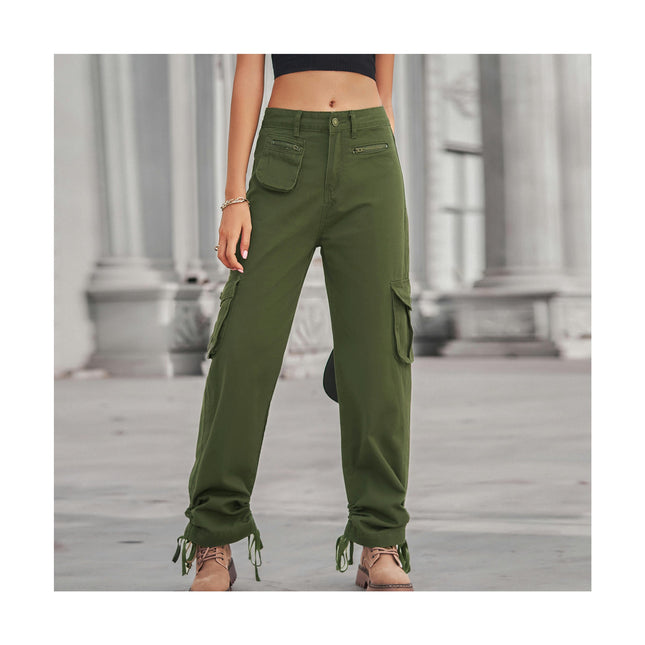 Cargo Pants for Women Straight Leg Pants Mid Waist Baggy Cargo Pants