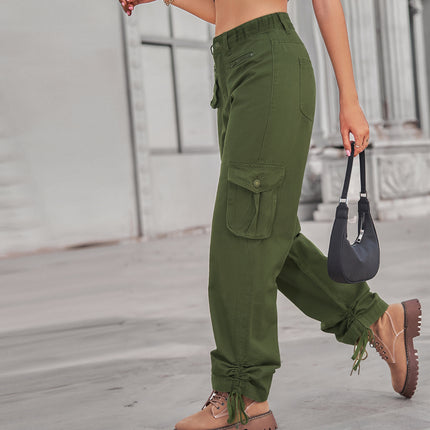 Cargo Pants for Women Straight Leg Pants Mid Waist Baggy Cargo Pants