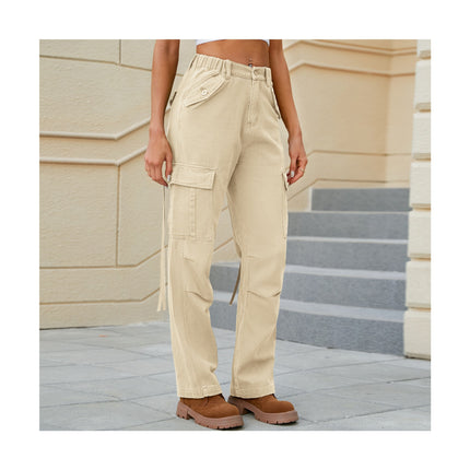 Cargo Pants for Women High Waisted Baggy Casual  Multiple Pockets Straight Leg Jeans