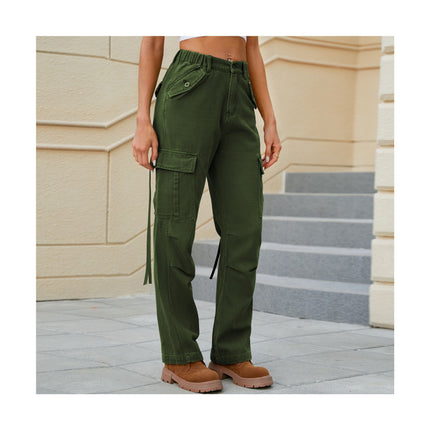 Cargo Pants for Women High Waisted Baggy Casual  Multiple Pockets Straight Leg Jeans