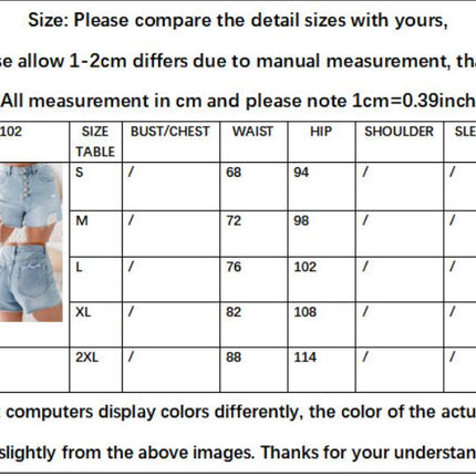 Women's Casual Summer Denim Shorts Mid Waisted Ripped Jean Shorts