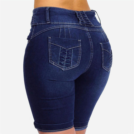 Jean Shorts for Women High Waisted Stretch Bermuda Denim Shorts