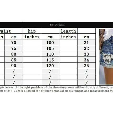 Denim Shorts for Women Mid Rise Ripped Folded Hem Jean Shorts