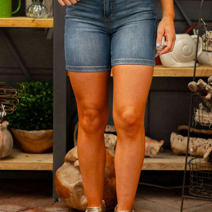 Denim Shorts for Women Casual Summer Mid Rise Stretchy Jean Shorts