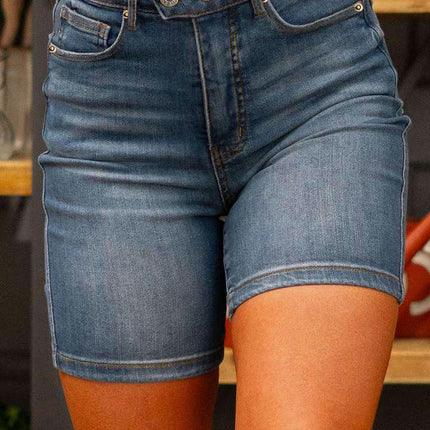 Denim Shorts for Women Casual Summer Mid Rise Stretchy Jean Shorts