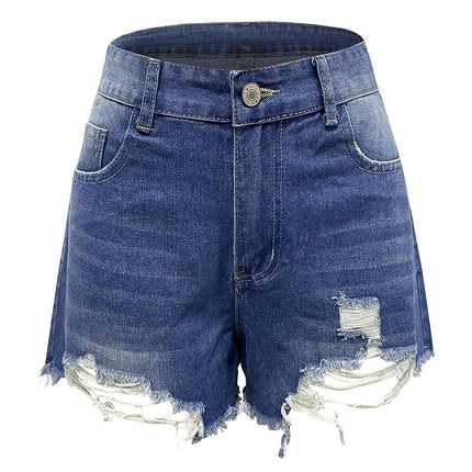 Jean Shorts for Women High Waisted Ripped Frayed Raw Hem Summer Denim Shorts