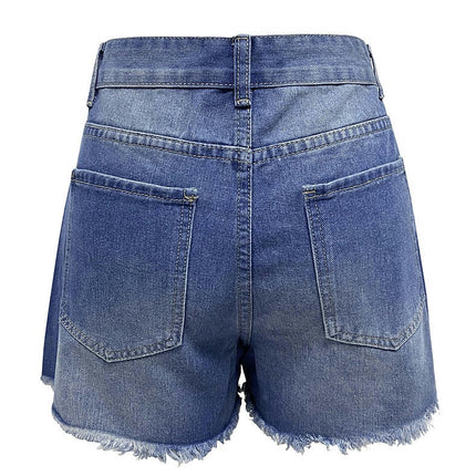 Jean Shorts for Women High Waisted Ripped Frayed Raw Hem Summer Denim Shorts