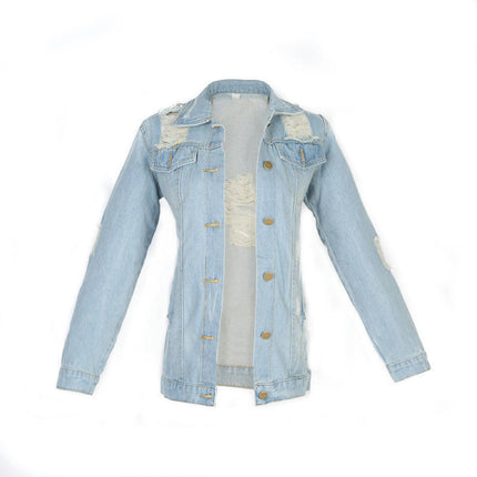 Women's Denim Jackets Button Up Long Sleeve Casual Jean Jackets