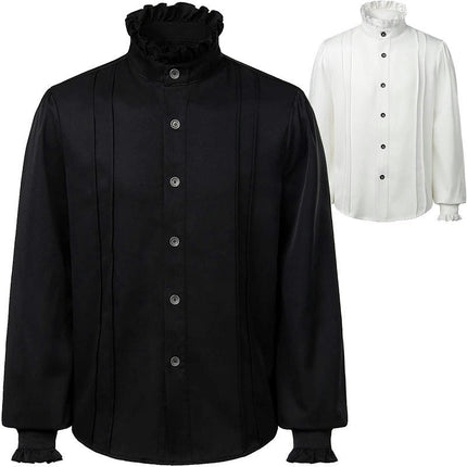 Mens Pirate Medieval Shirt Steampunk Victorian Roleplaying Costume Gothic Renaissance Shirt