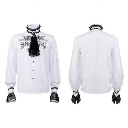 Mens Pirate Shirt Ruffled Victorian Renaissance Steampunk Shirt Gothic Medieval Costume