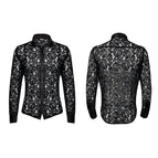 Lace shirt-black