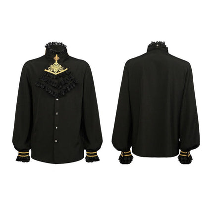 Mens Pirate Shirt Ruffled Victorian Renaissance Steampunk Shirt Gothic Medieval Costume