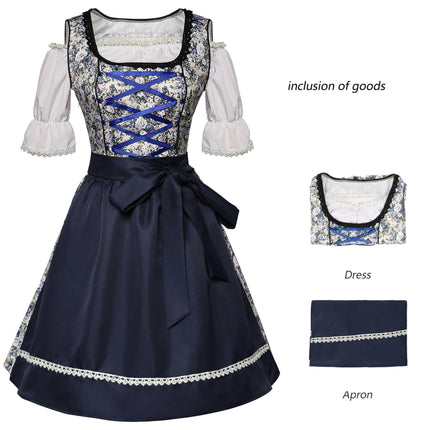 Women's Dress for Carnival Halloween-Classic Traditional Floral Dress Style