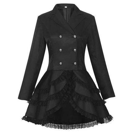 Women's Tuxedo Gothic Tailcoat Jacket Steampunk Victorian Coat Wedding Uniform