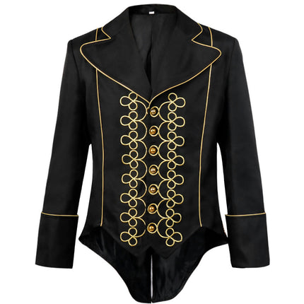 Mens Medieval Halloween Costume Short Tuxedo Jacket Victorian Jacket Coat