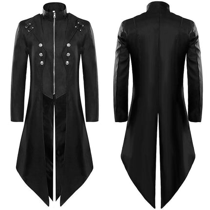 Men's Gothic Tailcoat Renaissance Jacket Steampunk Trench Frock coat