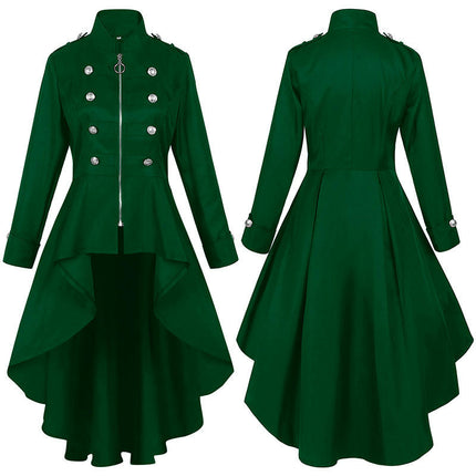 Women Steampunk Victorian Jacket Medieval Vintage Gothic Tailcoat