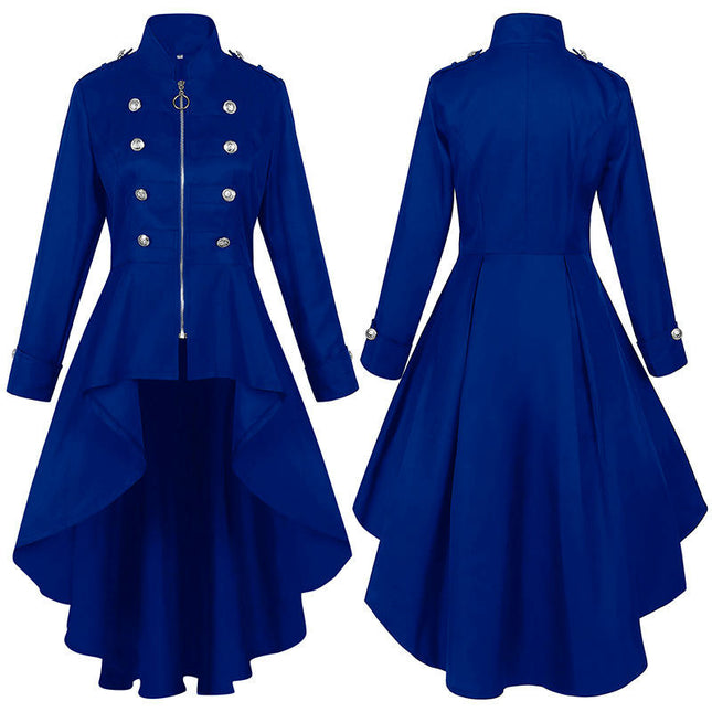 Women Steampunk Victorian Jacket Medieval Vintage Gothic Tailcoat