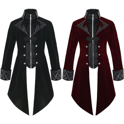 Halloween Christmas Tuxedo Medieval Vintage Costume Steampunk Men's Coat