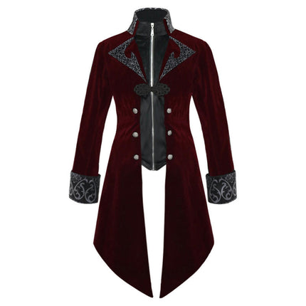 Halloween Christmas Tuxedo Medieval Vintage Costume Steampunk Men's Coat