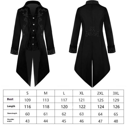 Men's Steampunk Vintage Tuxedo Jacket Halloween Costumes Gothic Victorian Dresses