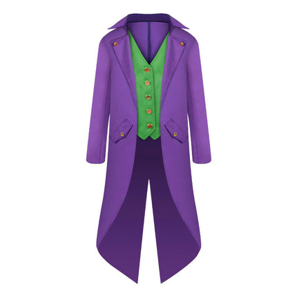 Boys Girls Halloween Medieval Vintage Mid-Length Punk Tuxedo Children's Performance Costumes