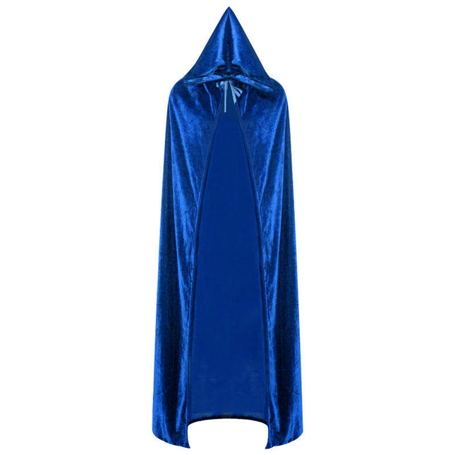 Gold Velvet Adult Cape with Hood - Machine Washable Durable Cosplay Party Costume