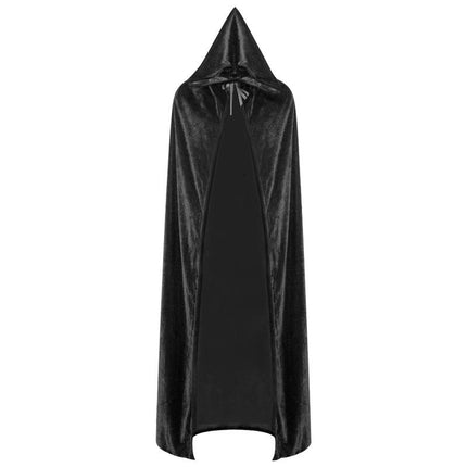 Gold Velvet Adult Cape with Hood - Machine Washable Durable Cosplay Party Costume