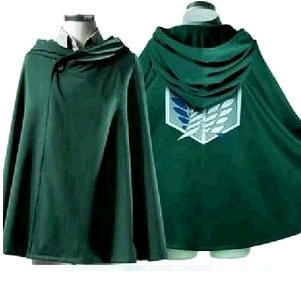 Medieval Green Anime Cloak Halloween Cosplay Costume Cape