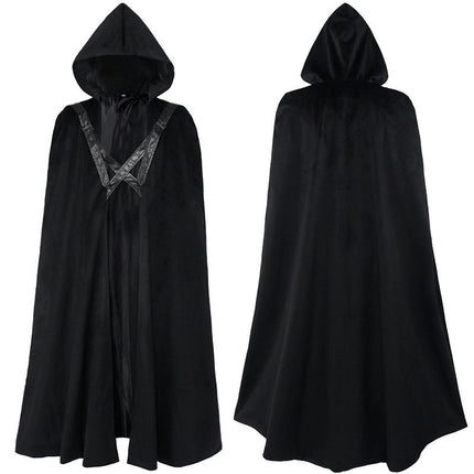 Halloween Christmas Party Cape Medieval Standing Collar Vintage Jacquard Shawl Cape 1