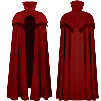 Halloween Christmas Party Cape Medieval Standing Collar Vintage Jacquard Shawl Cape