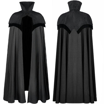 Halloween Christmas Party Cape Medieval Standing Collar Vintage Jacquard Shawl Cape 1