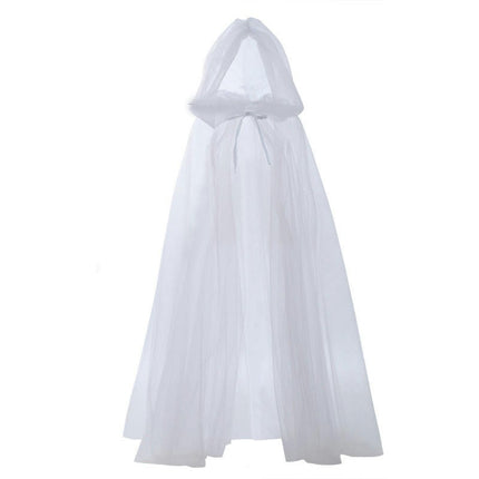 Women's Ghost Bride Costume Halloween Carnival Cosplay Costume Witch Vampire Long Cloak Cape Dress