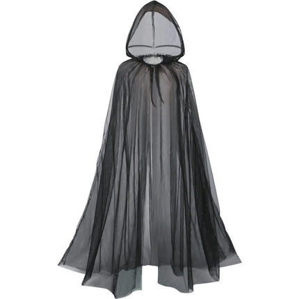 Women's Ghost Bride Costume Halloween Carnival Cosplay Costume Witch Vampire Long Cloak Cape Dress