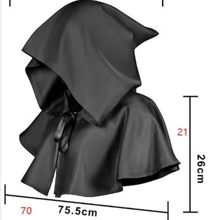 Medieval Hooded Hat Halloween Roleplay Hooded Cloak Witch Renaissance Cloak