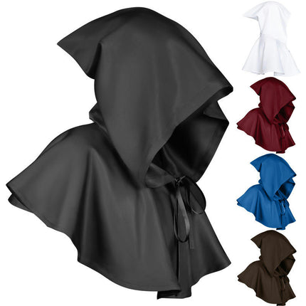 Medieval Hooded Hat Halloween Roleplay Hooded Cloak Witch Renaissance Cloak