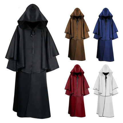 Halloween Hooded Robe Cloak Cape Long Sleeve Wizard Wizard of the Dead Cloak