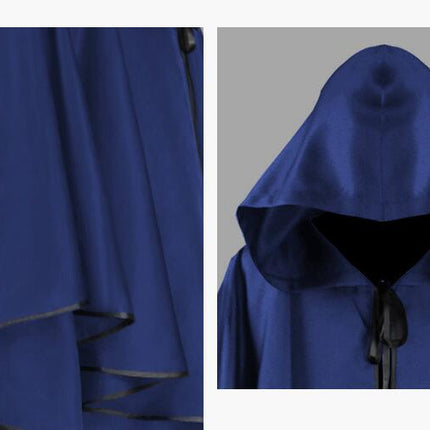 Halloween Hooded Robe Cloak Cape Long Sleeve Wizard Wizard of the Dead Cloak