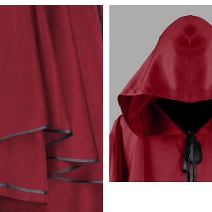 Halloween Hooded Robe Cloak Cape Long Sleeve Wizard Wizard of the Dead Cloak