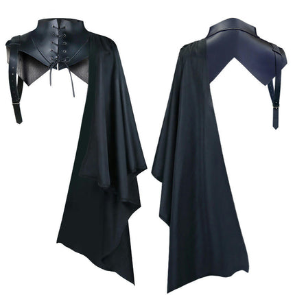 Men's Medieval Steampunk Shawl Renaissance One-Shoulder Cape Role Play Party Half Shawl