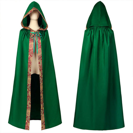 Men's and Women's Halloween Costumes Grim Reaper Hooded Cloak Medieval Long Cloak Cape