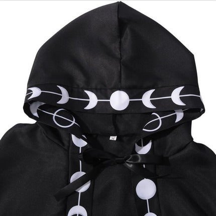 Women's Hooded Cloak Medieval Renaissance Cloak Halloween Cosplay Costume