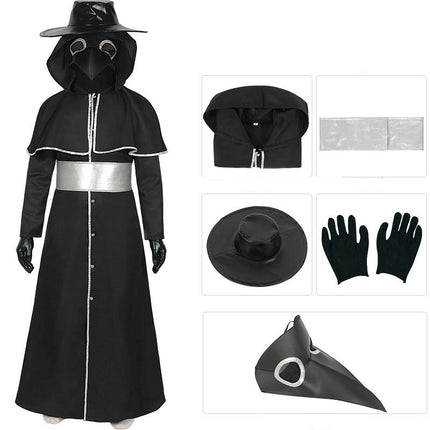 Men's Halloween Adult Medieval Steampunk Style Plague Doctor Costume