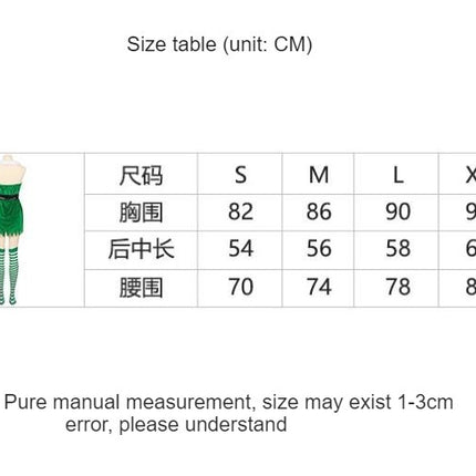 Women's Christmas Costume Christmas Dress COS Stage Performance Costume with Belt and Socks