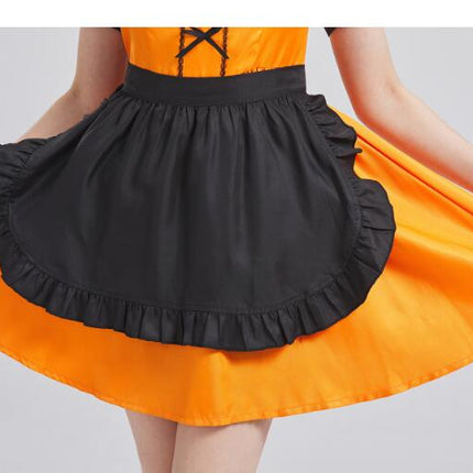 Halloween Cosplay Costumes - Pumpkin Maid Costume Lolita Dress Split Suit