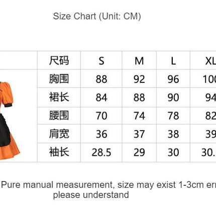 Halloween Cosplay Costumes - Pumpkin Maid Costume Lolita Dress Split Suit