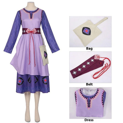 Star Wish Asha Role Play Costume Adult Child Costume Role Play King Costume Princess Dress