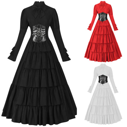 Women's Victorian Renaissance Costume Irish Halloween Long Dress