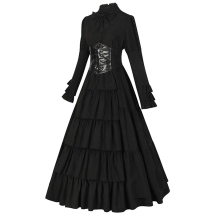 Women's Victorian Renaissance Costume Irish Halloween Long Dress